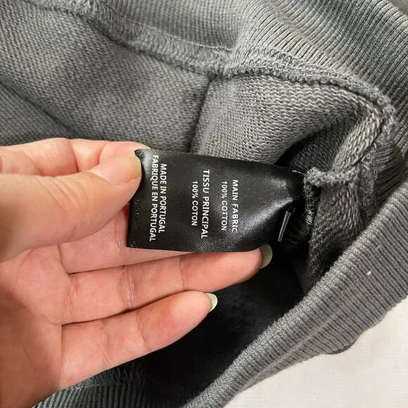 Vetements Dark Grey Letter Print Hooded Sweatshirt - Picture 5 of 7